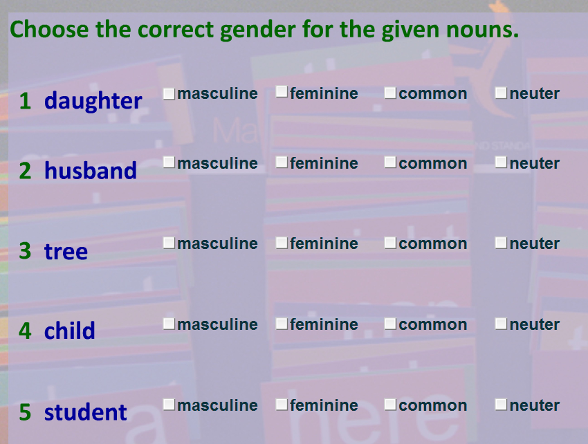 gender in english grammar